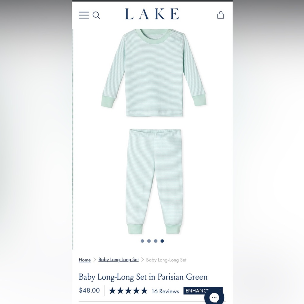 LAKE pajama set - Parisian green 12-18 months